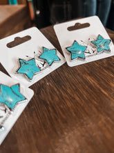 Load image into Gallery viewer, Turquoise Star Studs